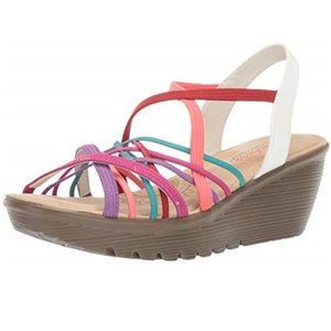 NEW Skechers Womens Parallel - Crossed Wires -Wedge Sandals